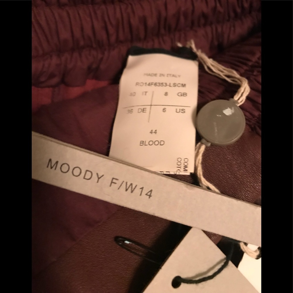 Rick Owens Runway Designer Oxblood Leather Shorts - Picture 3 of 4